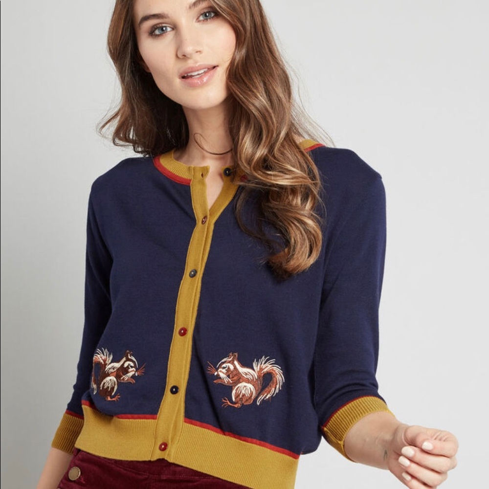 NWT Palava Squirrels Classic Cardigan